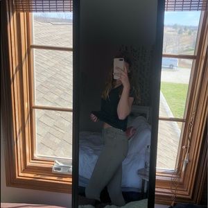 Abercrombie & Fitch army green skinny jeans